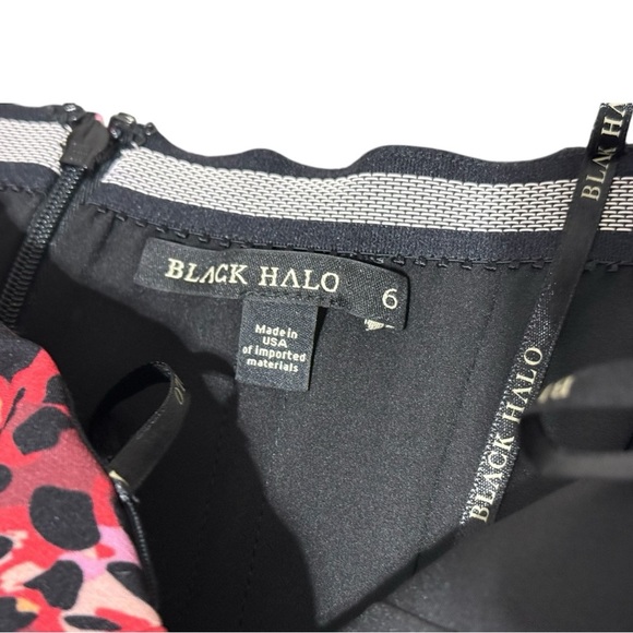 Black Halo Strapless Animal Print Mini Cocktail Dress Size 6 - Picture 7 of 8